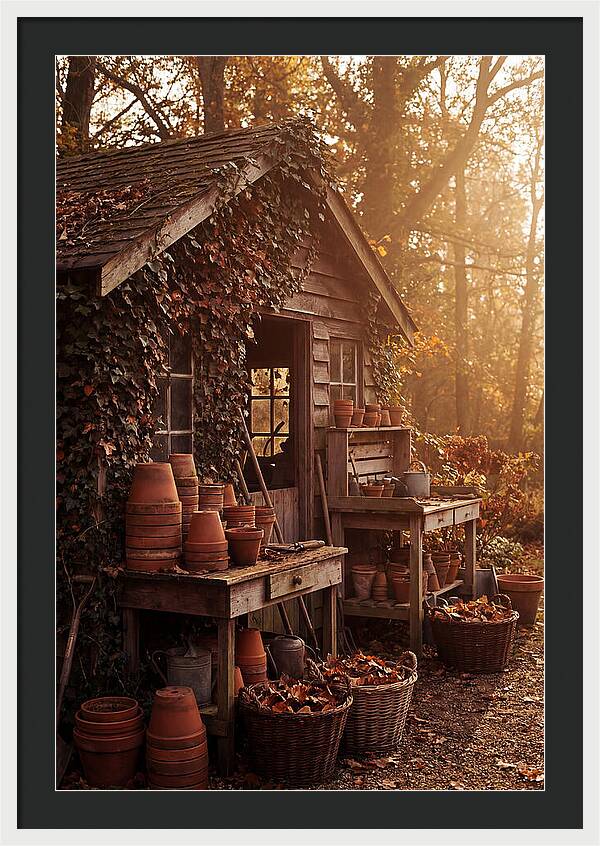 Potting Shed In Autumn Light