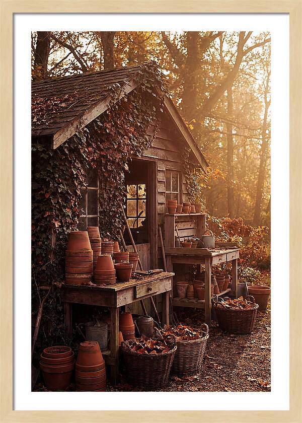 Potting Shed In Autumn Light