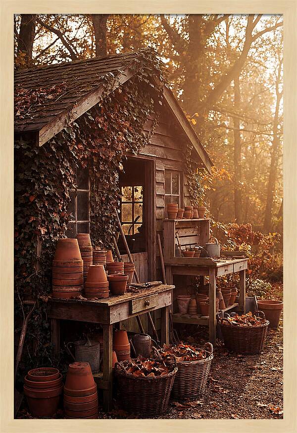 Potting Shed In Autumn Light