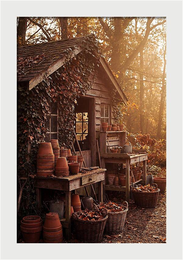 Potting Shed In Autumn Light