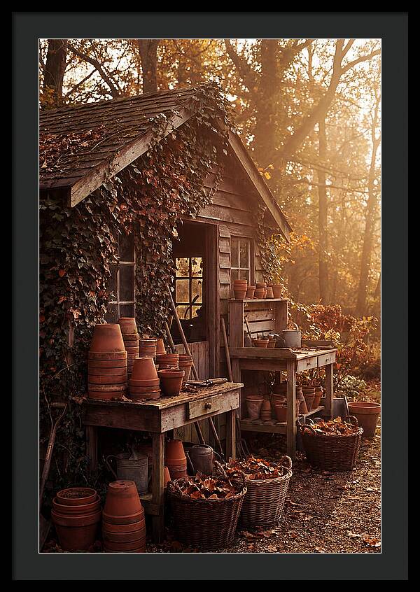 Potting Shed In Autumn Light
