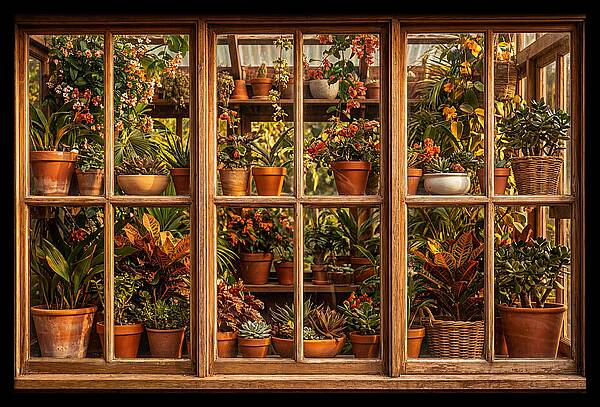 Potting Shed Window Delight