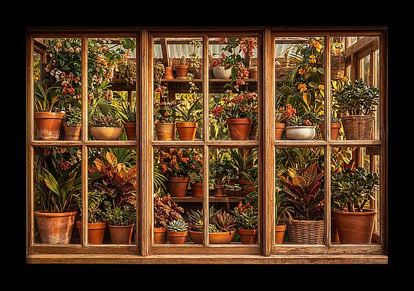 Potting Shed Window Delight