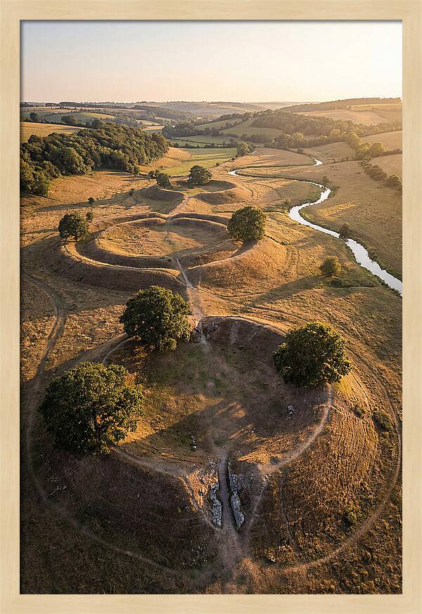 Poverty Point Mounds At Sunset