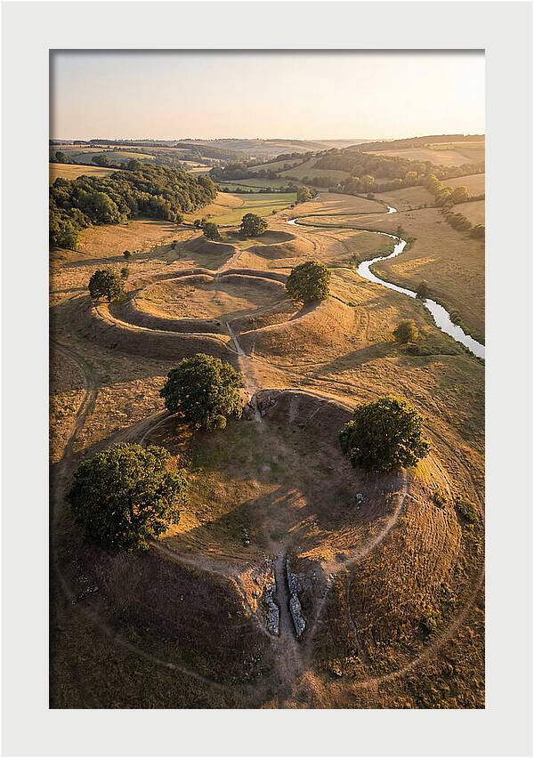 Poverty Point Mounds At Sunset