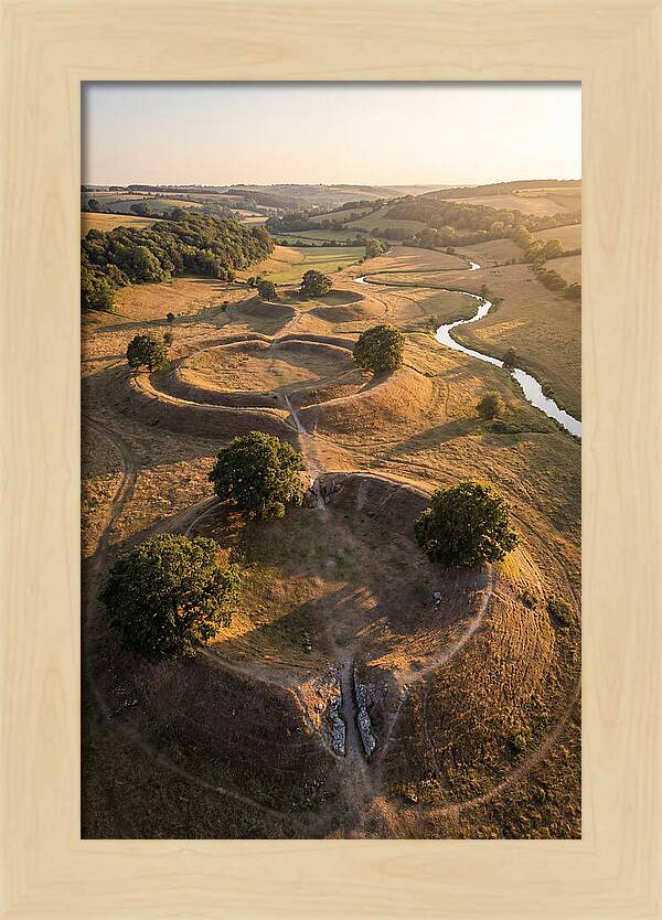 Poverty Point Mounds At Sunset