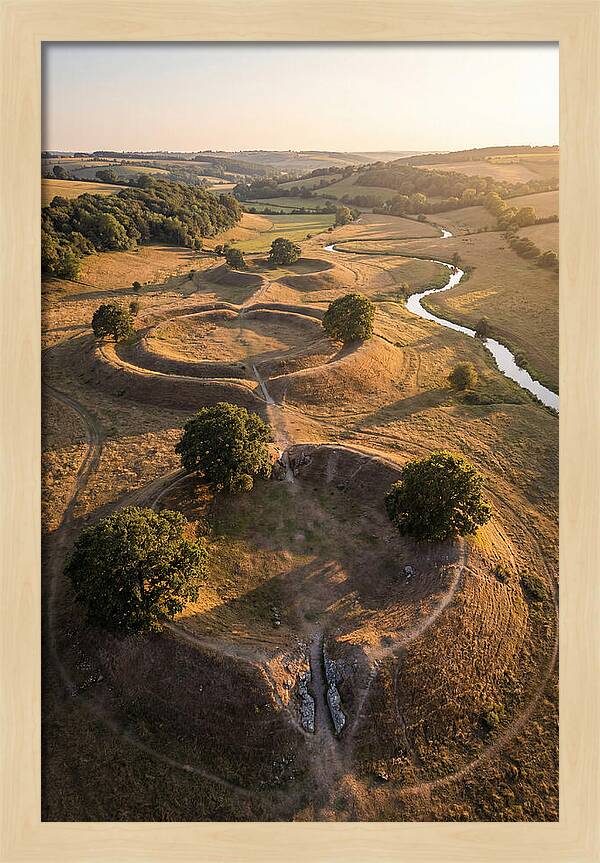 Poverty Point Mounds At Sunset