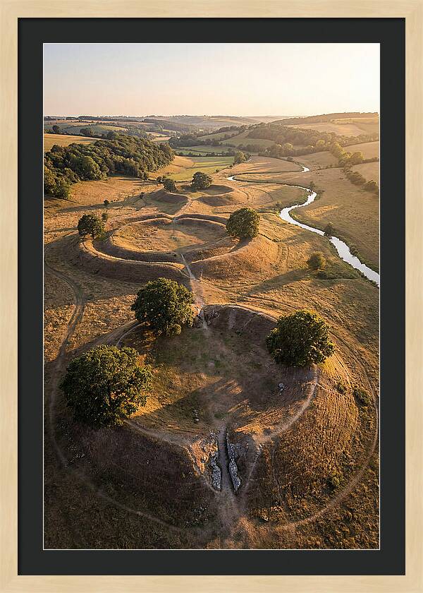 Poverty Point Mounds At Sunset