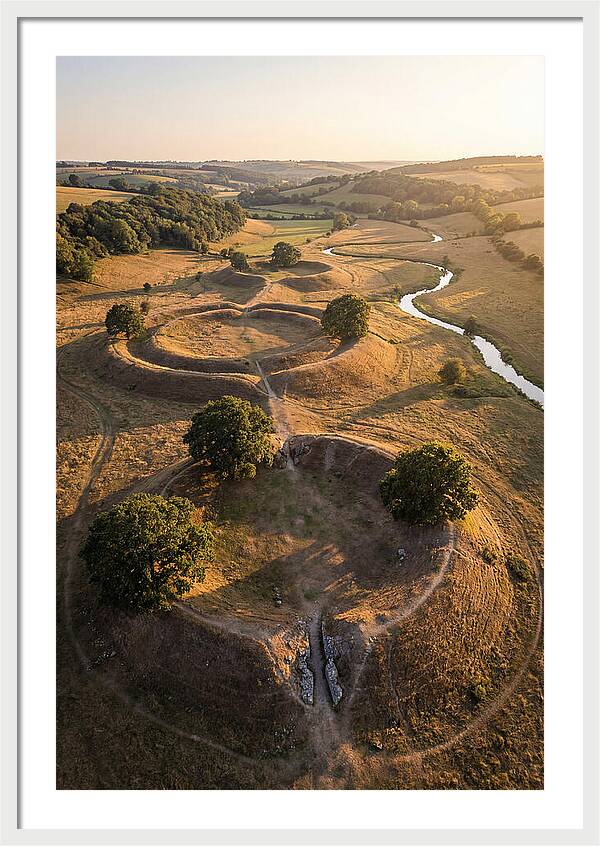 Poverty Point Mounds At Sunset