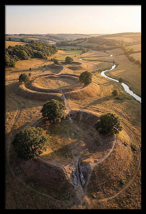 Poverty Point Mounds At Sunset