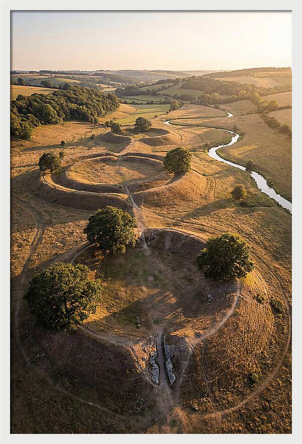 Poverty Point Mounds At Sunset