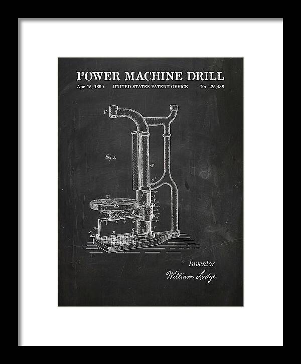 Power Machine Drill Chalkboard Patent Us425438a