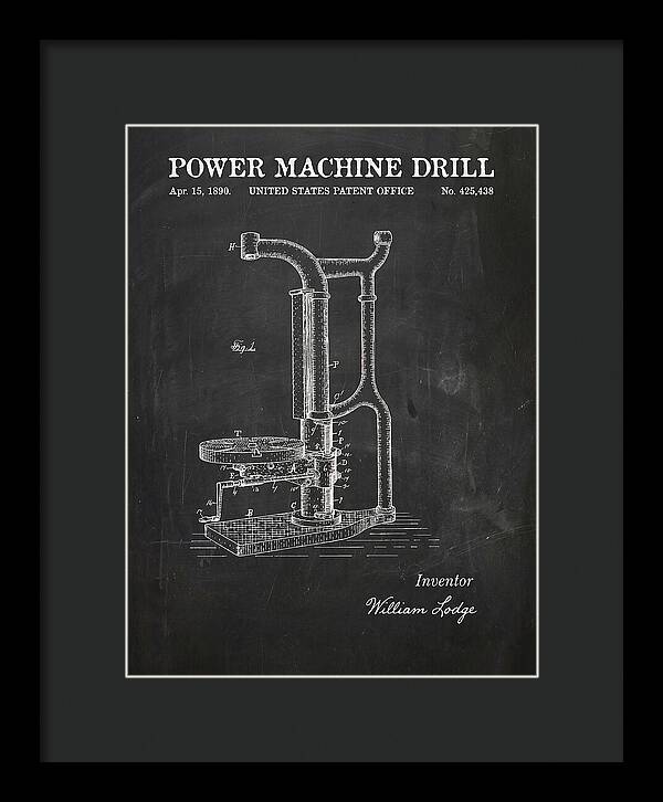 Power Machine Drill Chalkboard Patent Us425438a