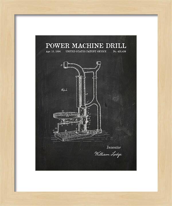 Power Machine Drill Chalkboard Patent Us425438a