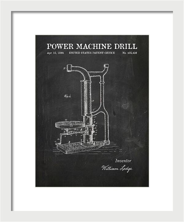 Power Machine Drill Chalkboard Patent Us425438a