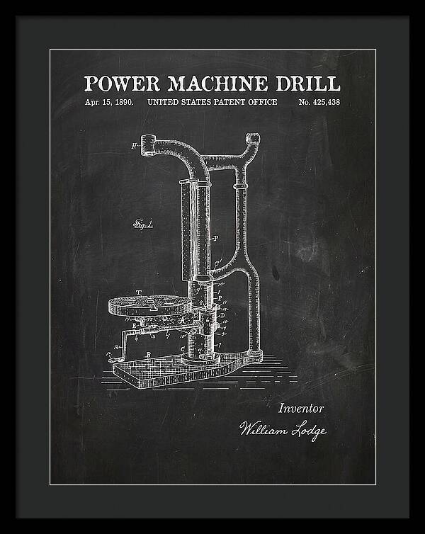 Power Machine Drill Chalkboard Patent Us425438a