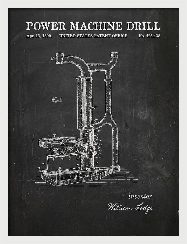 Power Machine Drill Chalkboard Patent Us425438a