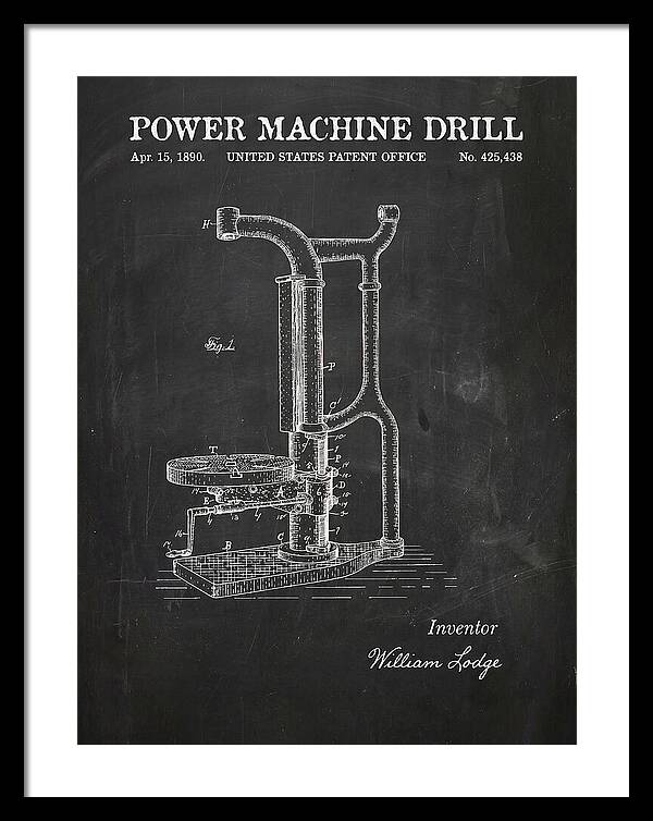 Power Machine Drill Chalkboard Patent Us425438a