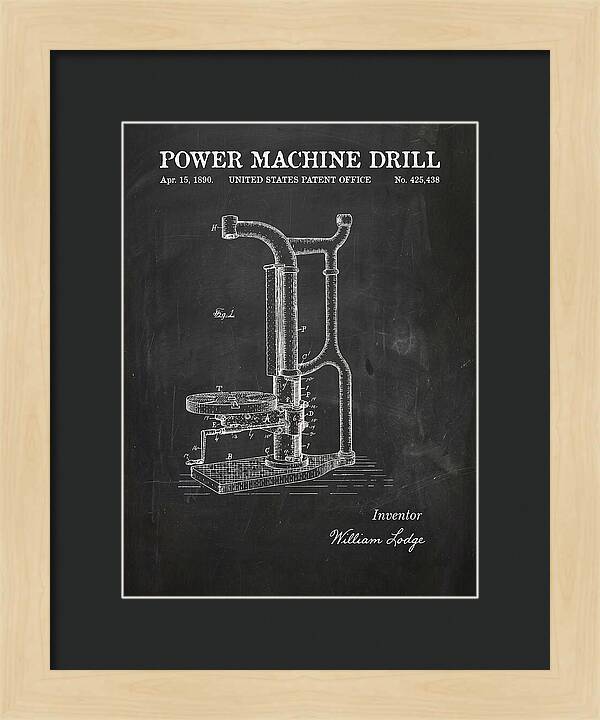 Power Machine Drill Chalkboard Patent Us425438a