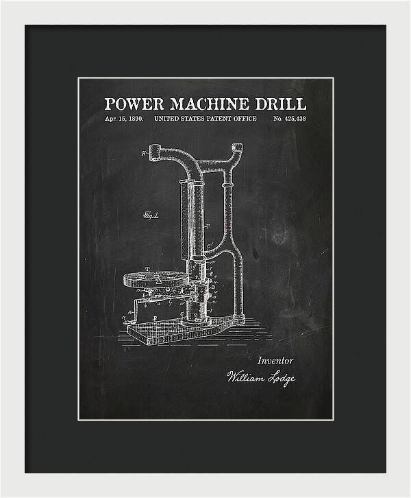 Power Machine Drill Chalkboard Patent Us425438a