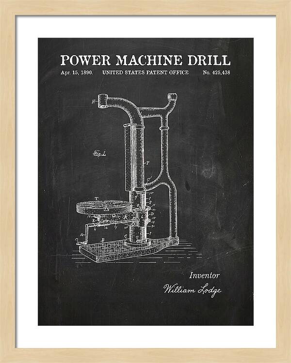 Power Machine Drill Chalkboard Patent Us425438a