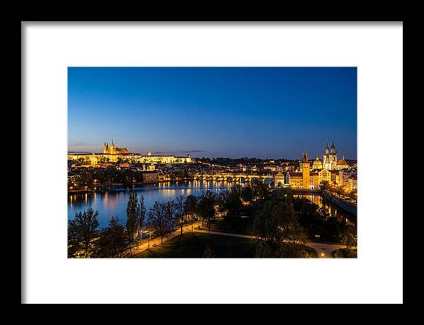 Prague Illuminated At Dusk