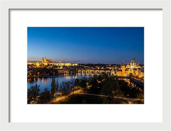 Prague Illuminated At Dusk