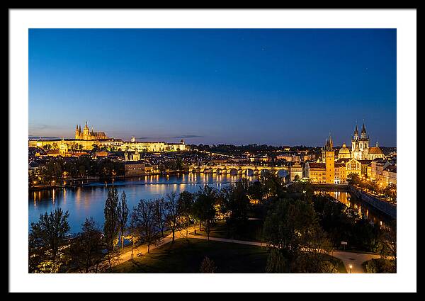 Prague Illuminated At Dusk