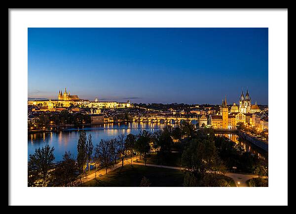 Prague Illuminated At Dusk