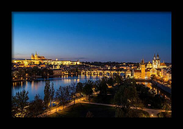 Prague Illuminated At Dusk