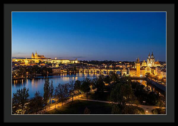 Prague Illuminated At Dusk