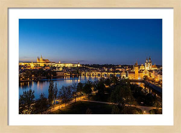 Prague Illuminated At Dusk
