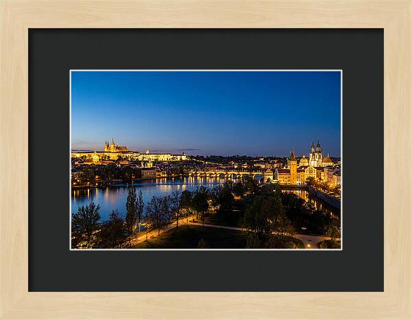 Prague Illuminated At Dusk