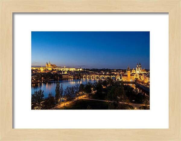 Prague Illuminated At Dusk