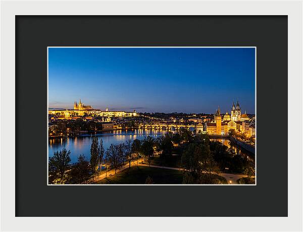 Prague Illuminated At Dusk
