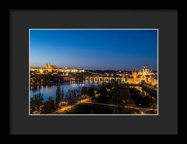 Prague Illuminated At Dusk