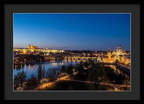 Prague Illuminated At Dusk