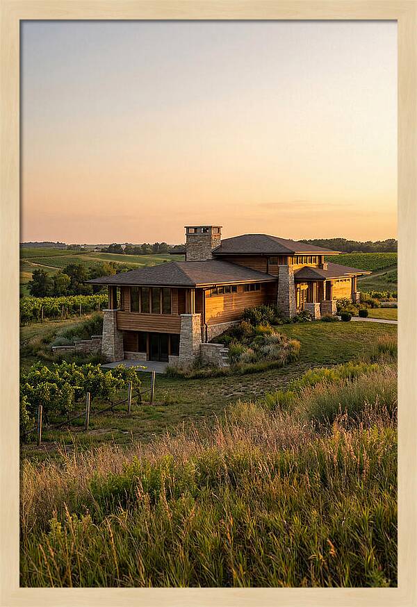 Prairie Berry Winery At Sunset