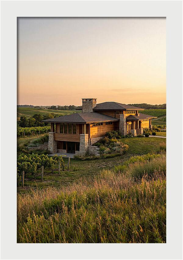 Prairie Berry Winery At Sunset