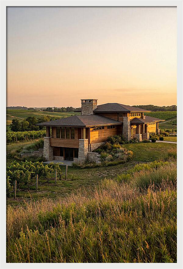 Prairie Berry Winery At Sunset