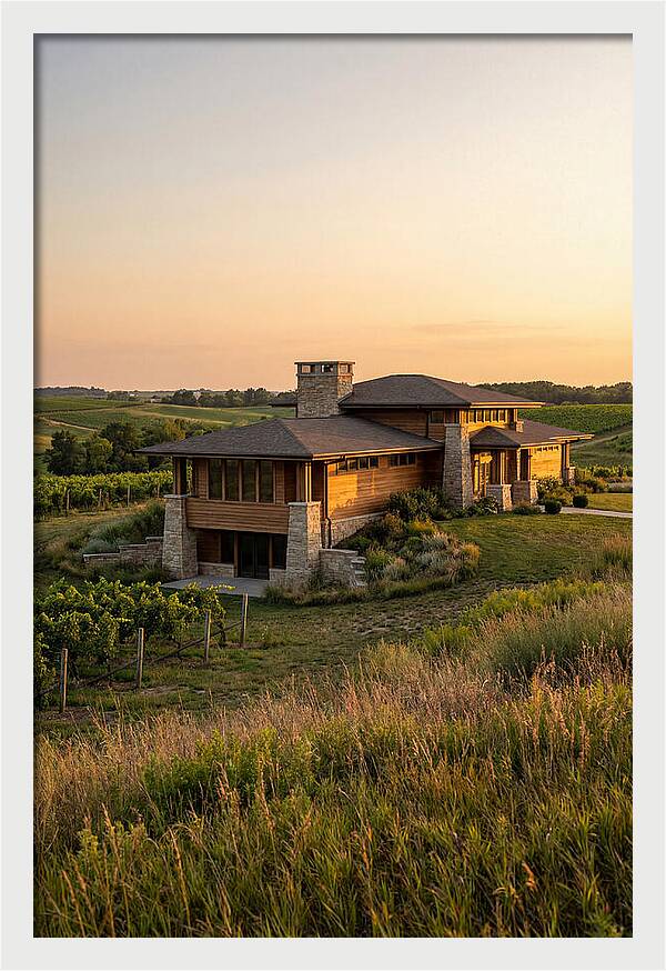 Prairie Berry Winery At Sunset