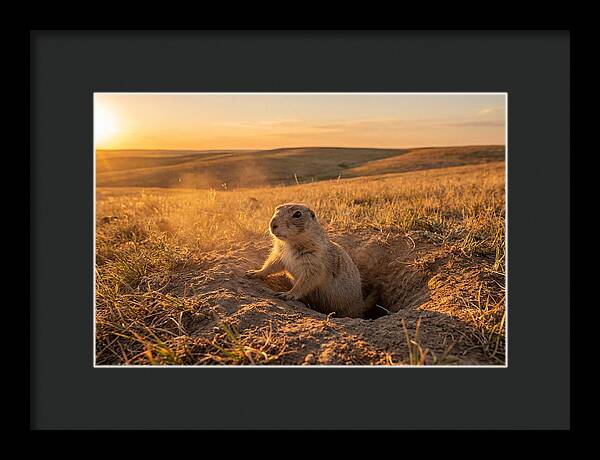 Prairie Dog Pup At Sunset
