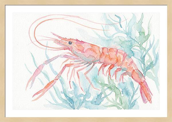 Prawn Among Aquatic Greens