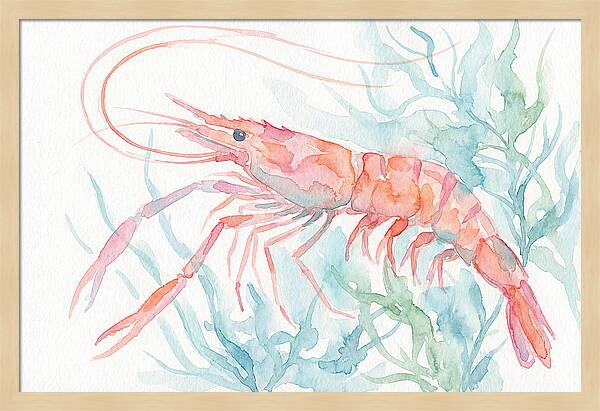 Prawn Among Aquatic Greens