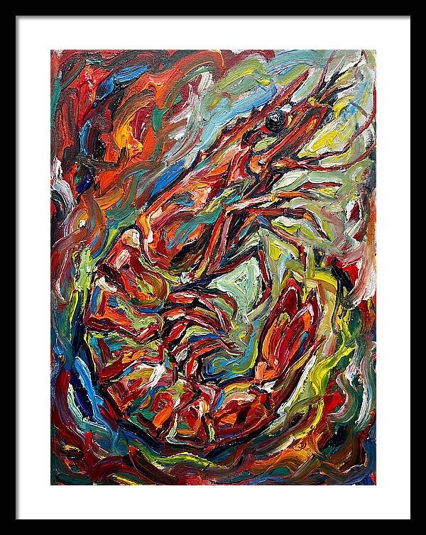 Prawn In Vibrant Swirls