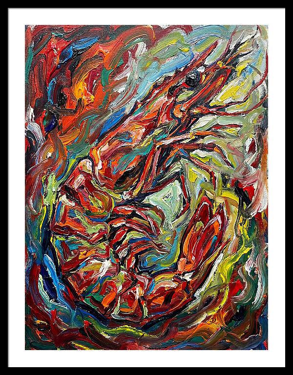 Prawn In Vibrant Swirls