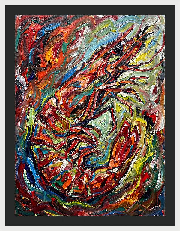 Prawn In Vibrant Swirls