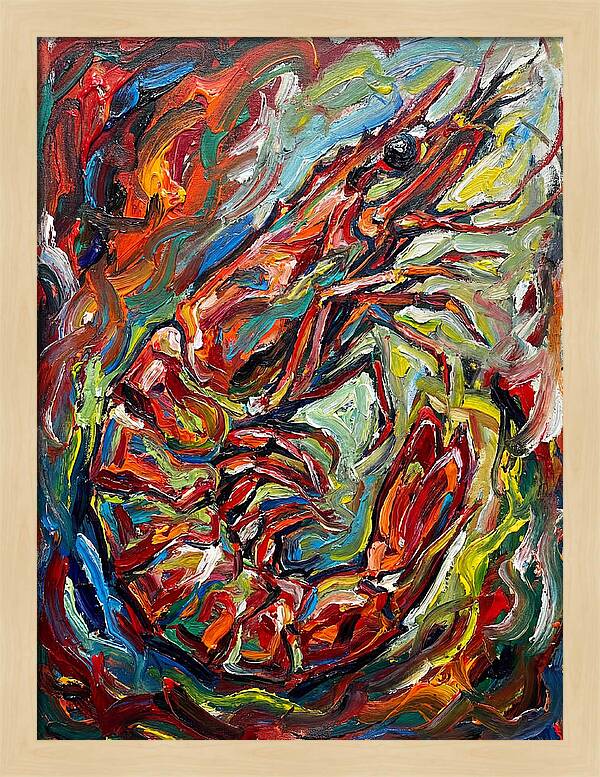 Prawn In Vibrant Swirls