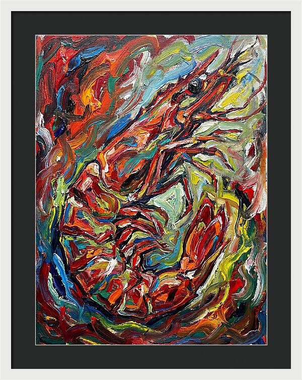 Prawn In Vibrant Swirls