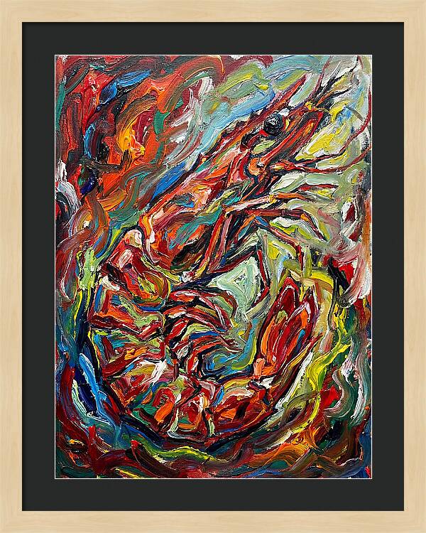 Prawn In Vibrant Swirls